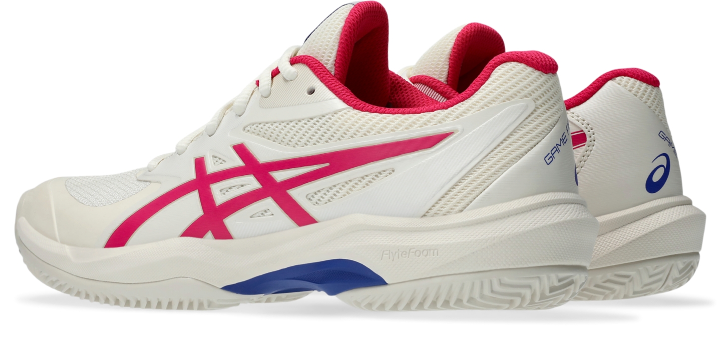 Женские кроссовки ASICS Game FF CLAY/OC, цвет: Кремовый / Яркий розовый — фото 3