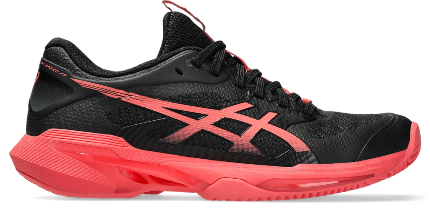 Женские кроссовки ASICS Solution Speed FF 4 Clay, цвет: Чёрный / Сиена — фото 1