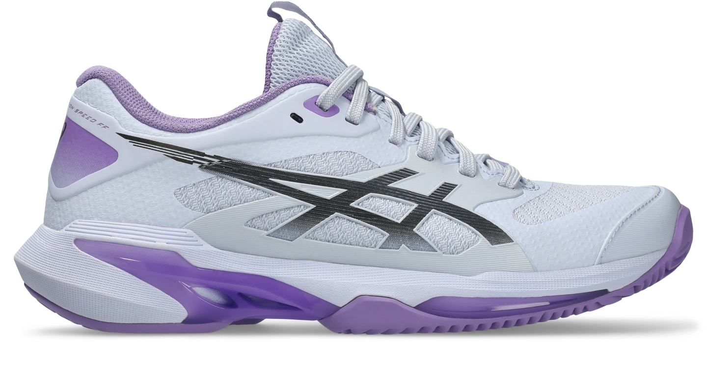 Женские кроссовки ASICS Solution Speed FF 4 Clay Night Energy, цвет: Синий / Графитовый — фото 1