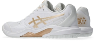Image 3 of 8 of Women's WHITE/CHAMPAGNE GEL-DEDICATE 9 PICKLEBALL Exclude from T2 promotion