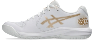 Image 4 of 8 of Women's WHITE/CHAMPAGNE GEL-DEDICATE 9 PICKLEBALL Exclude from T2 promotion