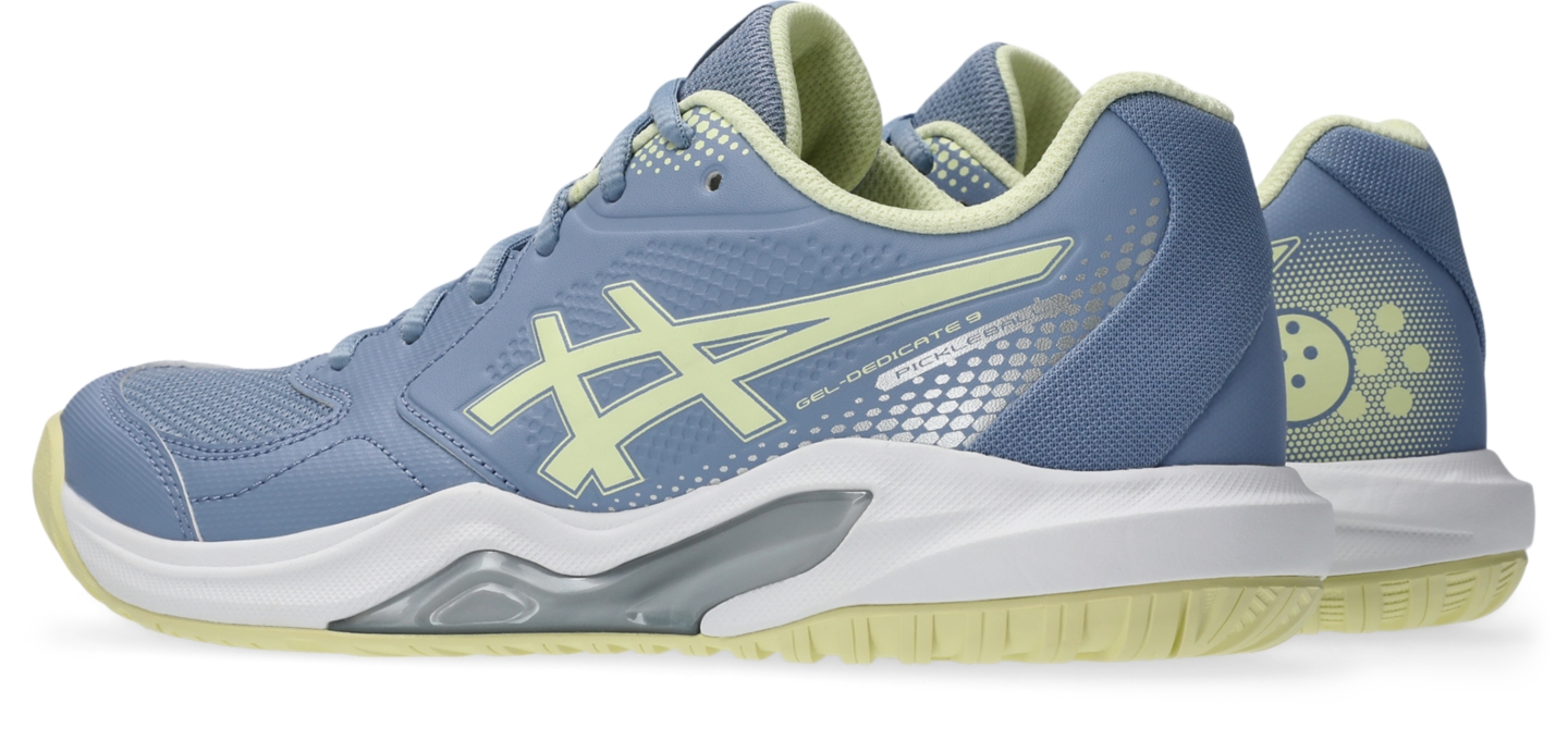 Женские кроссовки ASICS Gel-Dedicate 9 Pickleball, цвет: Индиго / Мягкий жёлтый — фото 3