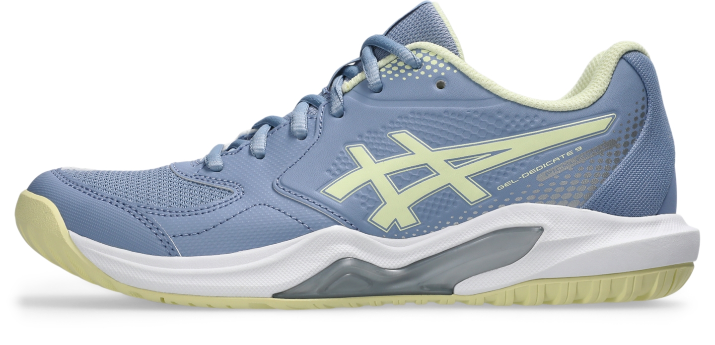 Женские кроссовки ASICS Gel-Dedicate 9 Pickleball, цвет: Индиго / Мягкий жёлтый — фото 8