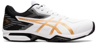 PRESTIGELYTE 4 OC(オムニ・クレー) EXTRA WIDE WHITE/PURE GOLD メンズ テニス シューズ