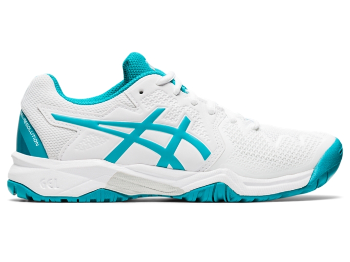 UNISEX GEL-Resolution SCHOOL | White/Lagoon | Grade (1-7) | ASICS