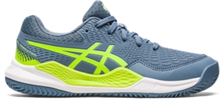 Het kanaal knoflook UNISEX GEL-RESOLUTION 9 GS CLAY | Steel Blue/Hazard Green | Tennis | ASICS