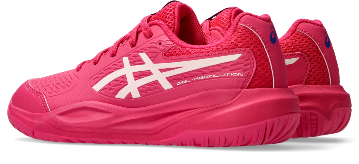 Детские кроссовки ASICS Gel-Resolution X, цвет: Яркий розовый / Кремовый — фото 3