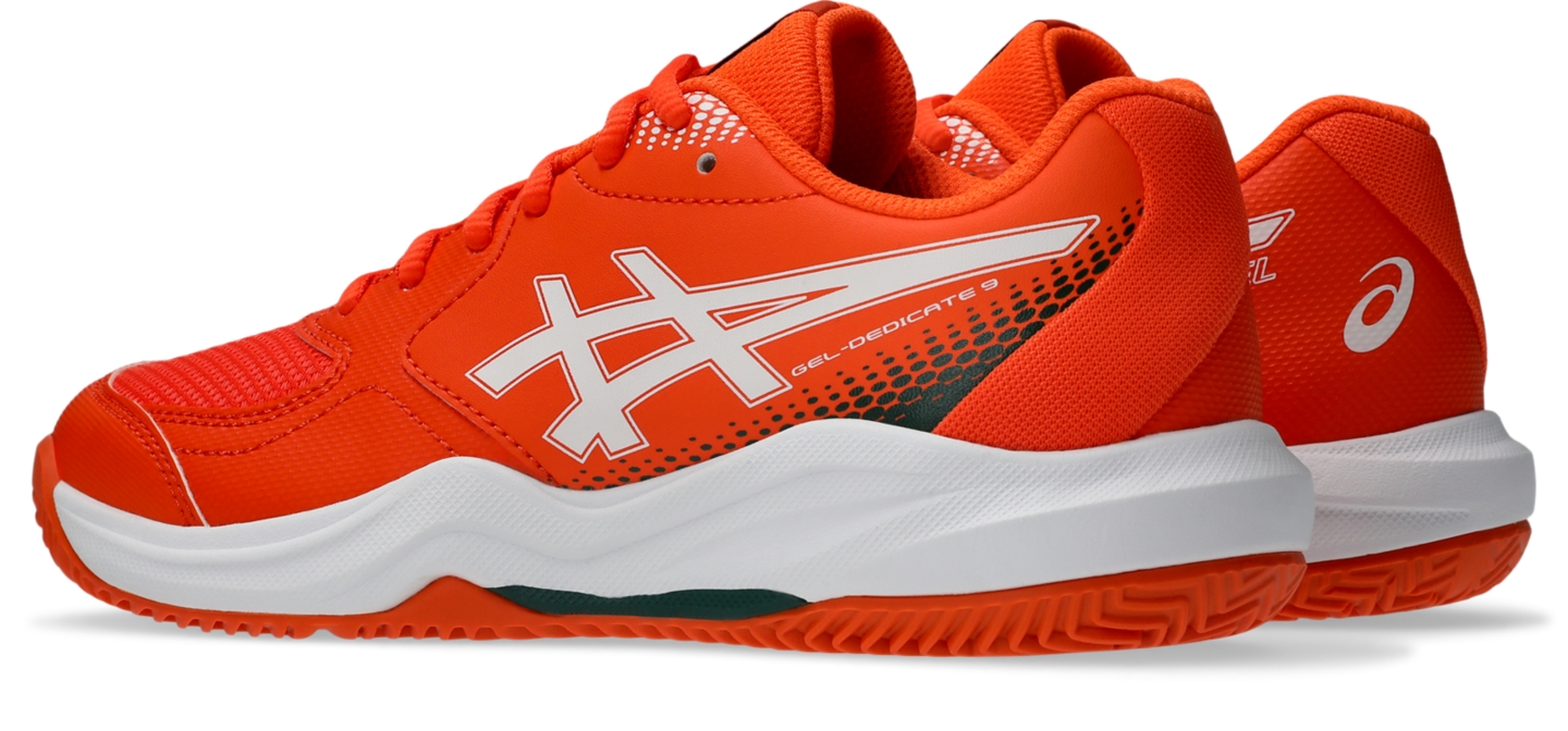 Детские кроссовки ASICS Gel-Dedicate 9 Padel, цвет: Оранжевый / Белый — фото 3