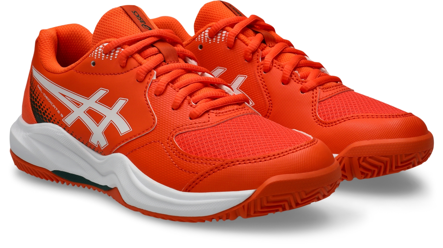 Детские кроссовки ASICS Gel-Dedicate 9 Padel, цвет: Оранжевый / Белый — фото 2