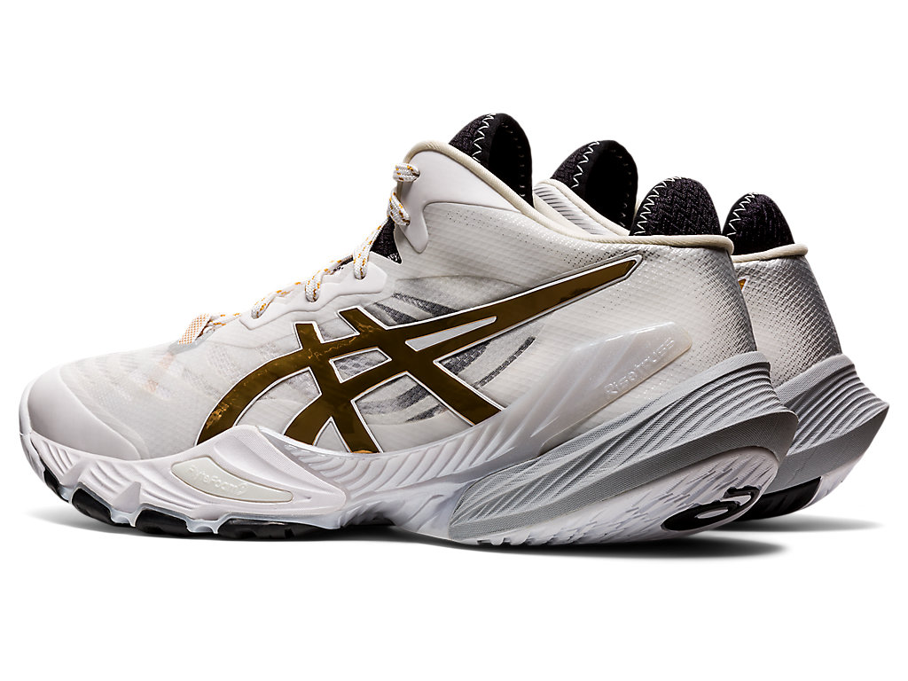 Men's METARISE | White/Pure Gold | Volleyball Shoes | ASICS