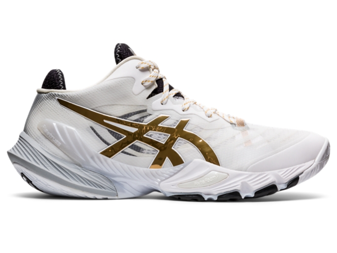 Men's METARISE | White/Pure Gold | Volleyball Shoes | ASICS