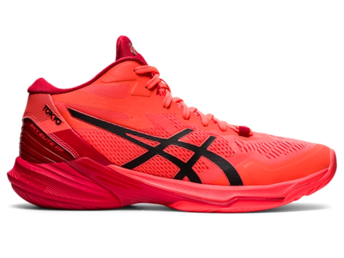 Men's SKY ELITE FF MT 2 TOKYO | Sunrise Red/Eclipse Black | Volleyball  Shoes | ASICS