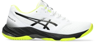 Men s NETBURNER BALLISTIC FF 3 White Gunmetal Volleyball Shoes