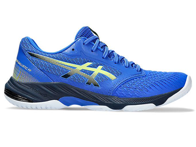 Image 1 of 7 of Men's Illusion Blue/Glow Yellow NETBURNER BALLISTIC FF 3 Men's Volleyball Shoes