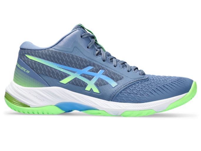 Men's NETBURNER BALLISTIC FF MT 3 | Denim Blue/Waterscape | Volleyball  Shoes | ASICS