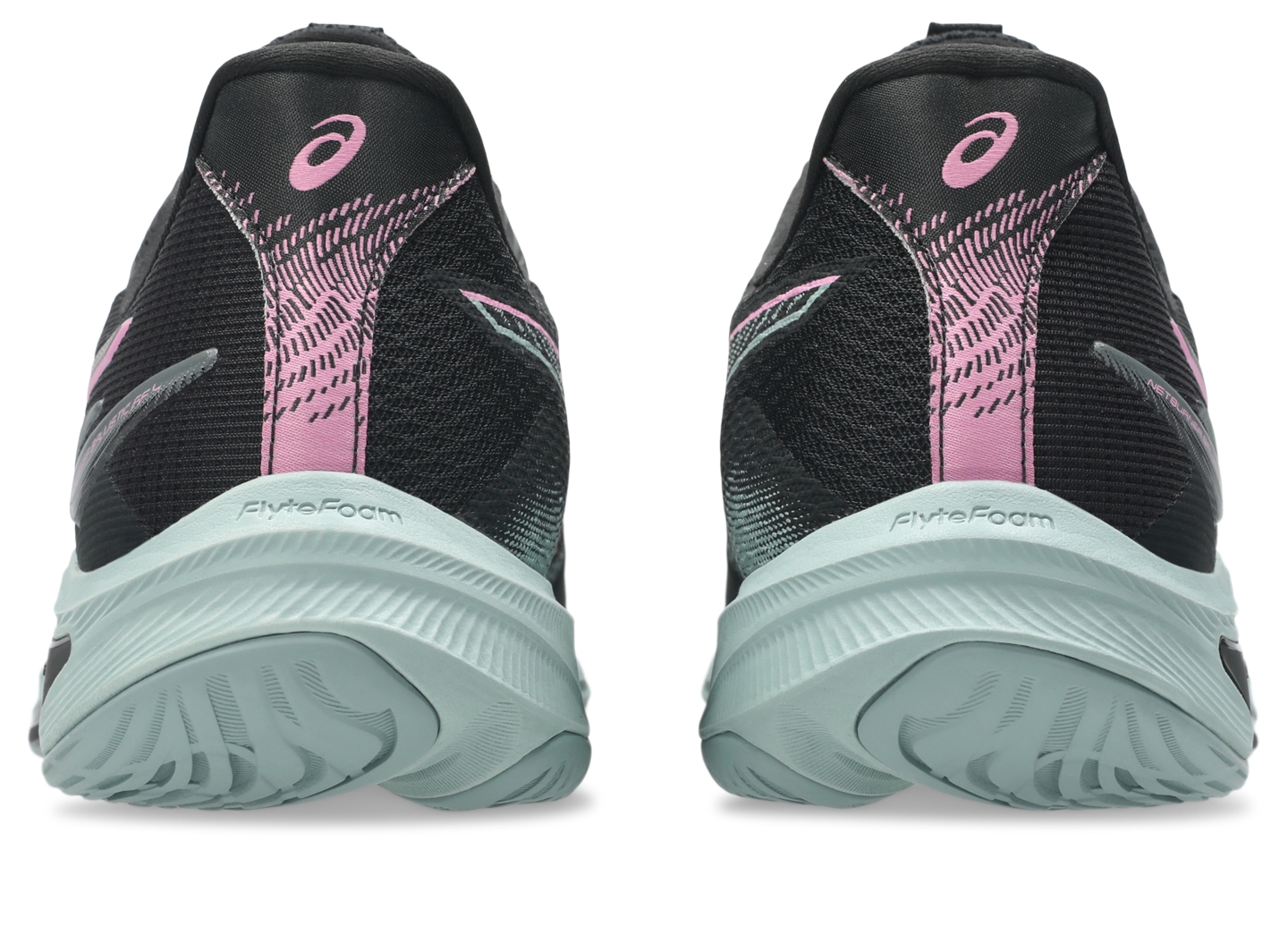 Мужские кроссовки ASICS Netburner Ballistic FF 4, цвет: Чёрный / Нежно-розовый — фото 5