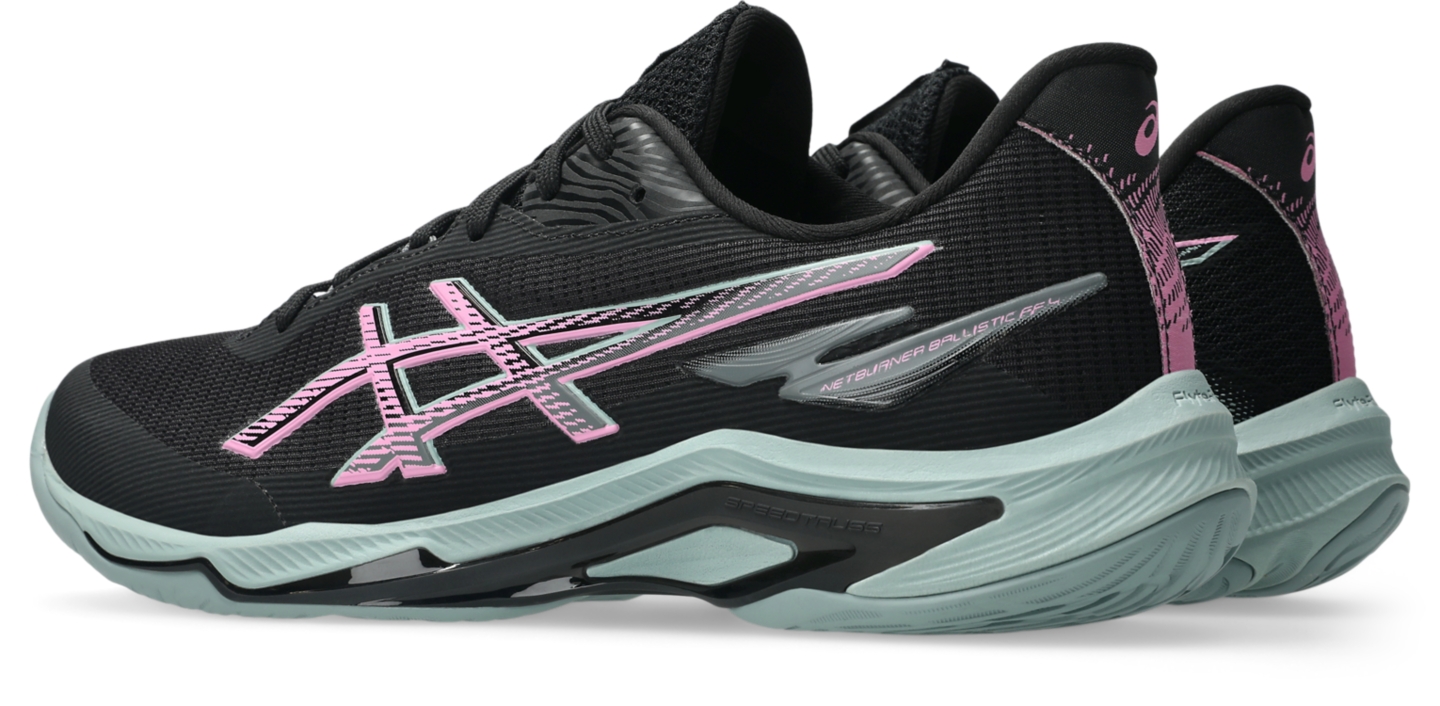 Мужские кроссовки ASICS Netburner Ballistic FF 4, цвет: Чёрный / Нежно-розовый — фото 3