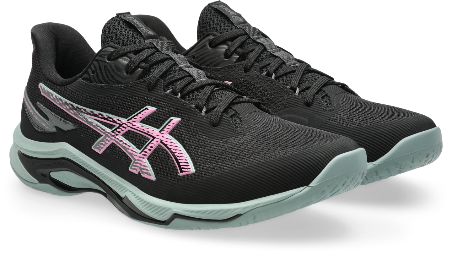 Мужские кроссовки ASICS Netburner Ballistic FF 4, цвет: Чёрный / Нежно-розовый — фото 2