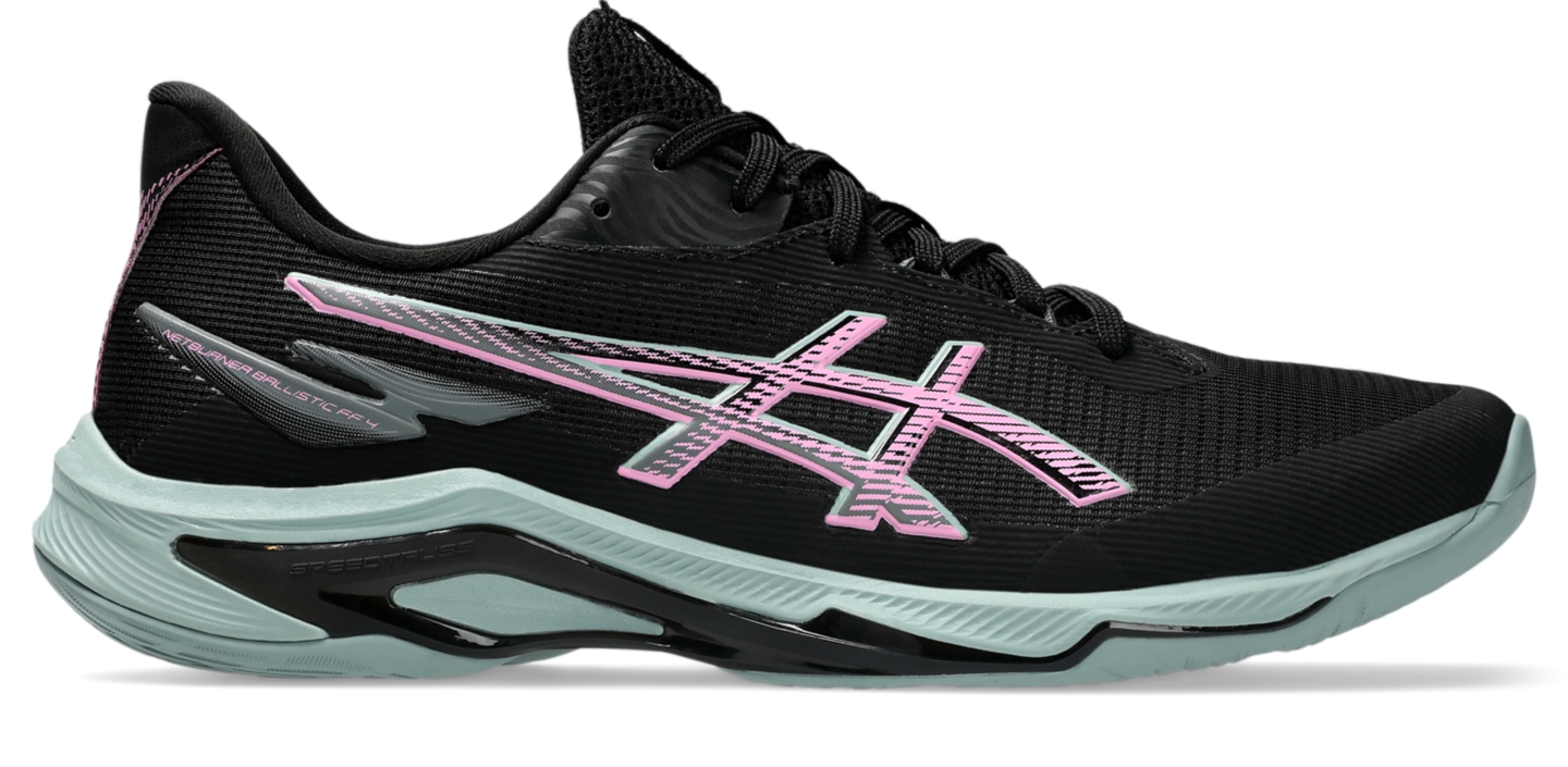 Мужские кроссовки ASICS Netburner Ballistic FF 4, цвет: Чёрный / Нежно-розовый — фото 1