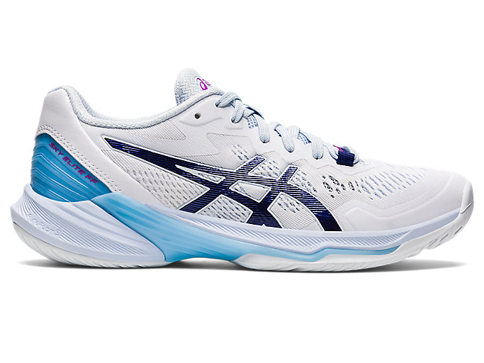 Image 1 of 7 of Women's White/Dive Blue SKY ELITE FF 2 Women's Volleyball Shoes