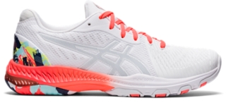 NETBURNER BALLISTIC FF 2 Women White Sunrise Red Women s Netball Shoes ASICS Australia