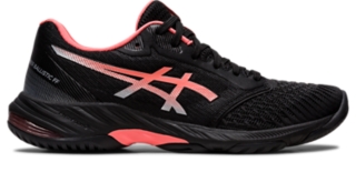 Women's NETBURNER BALLISTIC FF 3 | Black/Papaya | Netball | ASICS Australia