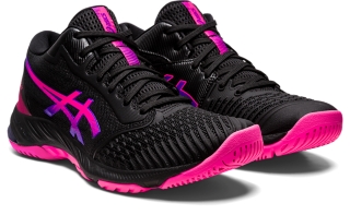 NETBURNER BALLISTIC FF MT 3 Women Black Pink Glo Women s Netball Shoes ASICS Australia