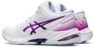 Women's NETBURNER BALLISTIC FF MT 3 | White/Orchid | Volleyball Shoes |  ASICS