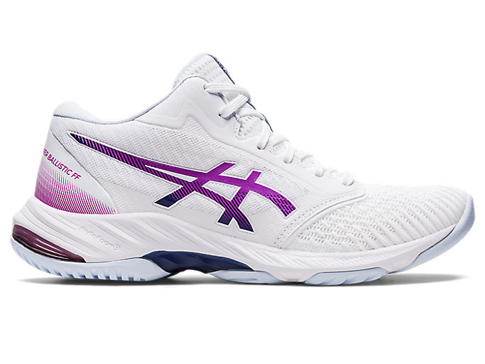 Image 1 of 7 of Women's White/Orchid NETBURNER BALLISTIC FF MT 3 Women's Volleyball Shoes