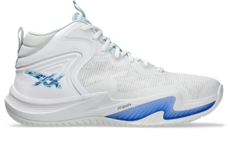 NOVA SURGE 3 Men White Bright Cyan Mens Basketball Shoes ASICS Australia