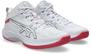 Image 2 of 8 of Unisex WHITE/PINK CAMEO GELHOOP V17 Unisex Basketball Shoes