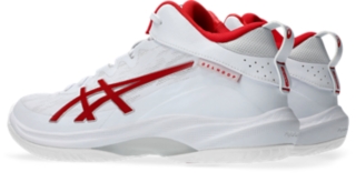 Image 3 of 9 of Unisex WHITE/ELECTRIC RED GELHOOP V17 S Unisex Basketball Shoes