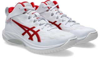 Image 2 of 9 of Unisex WHITE/ELECTRIC RED GELHOOP V17 S Unisex Basketball Shoes