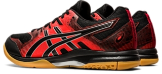 Men s GEL ROCKET 9 Black Fiery Red Hockey ASICS Australia