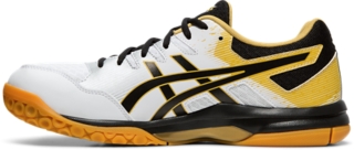 Men s GEL ROCKET 9 White Black Volleyball Shoes ASICS