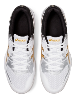 Men s GEL ROCKET 9 White Pure Gold Volleyball Shoes ASICS