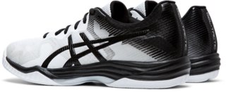 Men s GEL TACTIC 2 White Black Volleyball Shoes ASICS