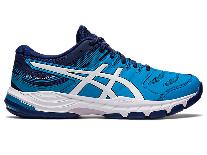 Image 1 of 7 of Men's Island Blue/White GEL-BEYOND 6 Men's Volleyball Shoes