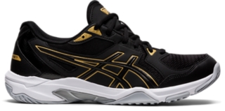 Men's GEL-ROCKET 10 | Black/Pure Gold | Volleyball Shoes | ASICS