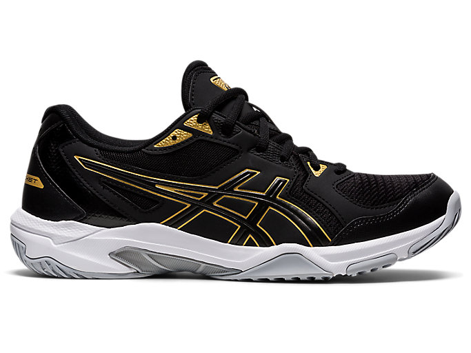 Image 1 of 7 of Men's Black/Pure Gold GEL-ROCKET 10 Men's Volleyball Shoes