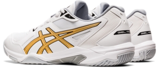 GEL-ROCKET 10 White/Pure Gold | Volleyball Shoes | ASICS