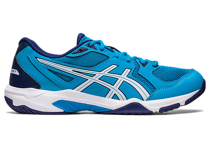 Image 1 of 7 of Men's Island Blue/White GEL-ROCKET 10 Men's Volleyball Shoes