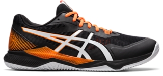 Men's GEL-TACTIC | Black/Shocking Orange | Volleyball Shoes | ASICS