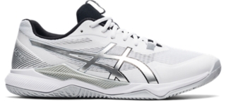 Men s GEL TACTIC White Pure Silver Volleyball Shoes ASICS