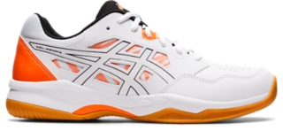 Orange and hot sale white asics