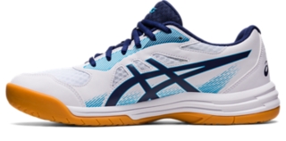 5 UPCOURT Shoes | | | Men\'s Blue ASICS Volleyball White/Indigo