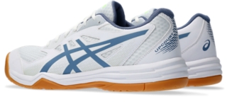 | White/Denim ASICS | 5 UPCOURT Men\'s | Blue Volleyball Shoes