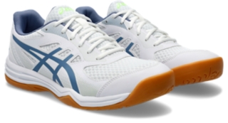 Men\'s UPCOURT Shoes | White/Denim 5 | ASICS | Blue Volleyball