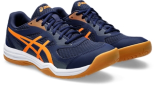 Men's UPCOURT 5 | Peacoat/Shocking Orange | Volleyball Shoes | ASICS