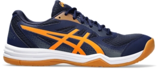 Men's UPCOURT 5 | Peacoat/Shocking Orange | Volleyball Shoes | ASICS